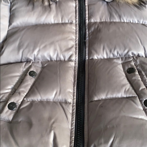 SAM Girl Puffer Coat with real fur size 18-24m - Picture 2 of 11